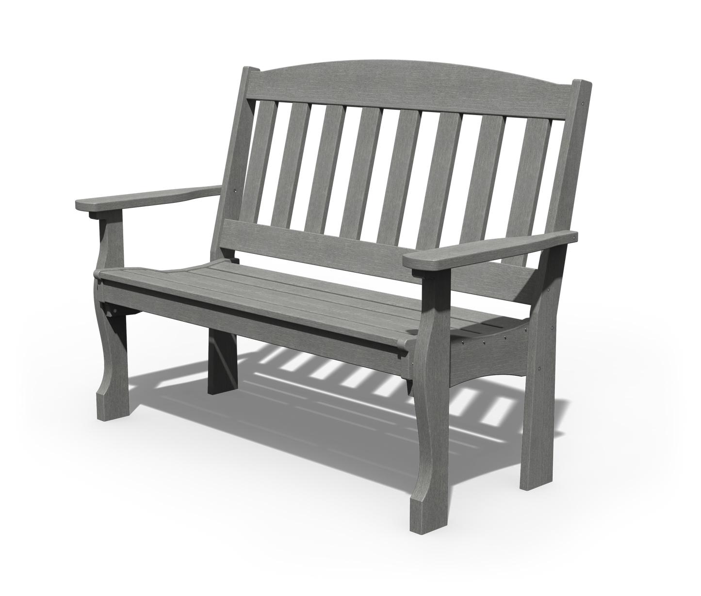 Patiova Recycled Plastic 4' English Garden Bench - LEAD TIME TO SHIP 3 WEEKS