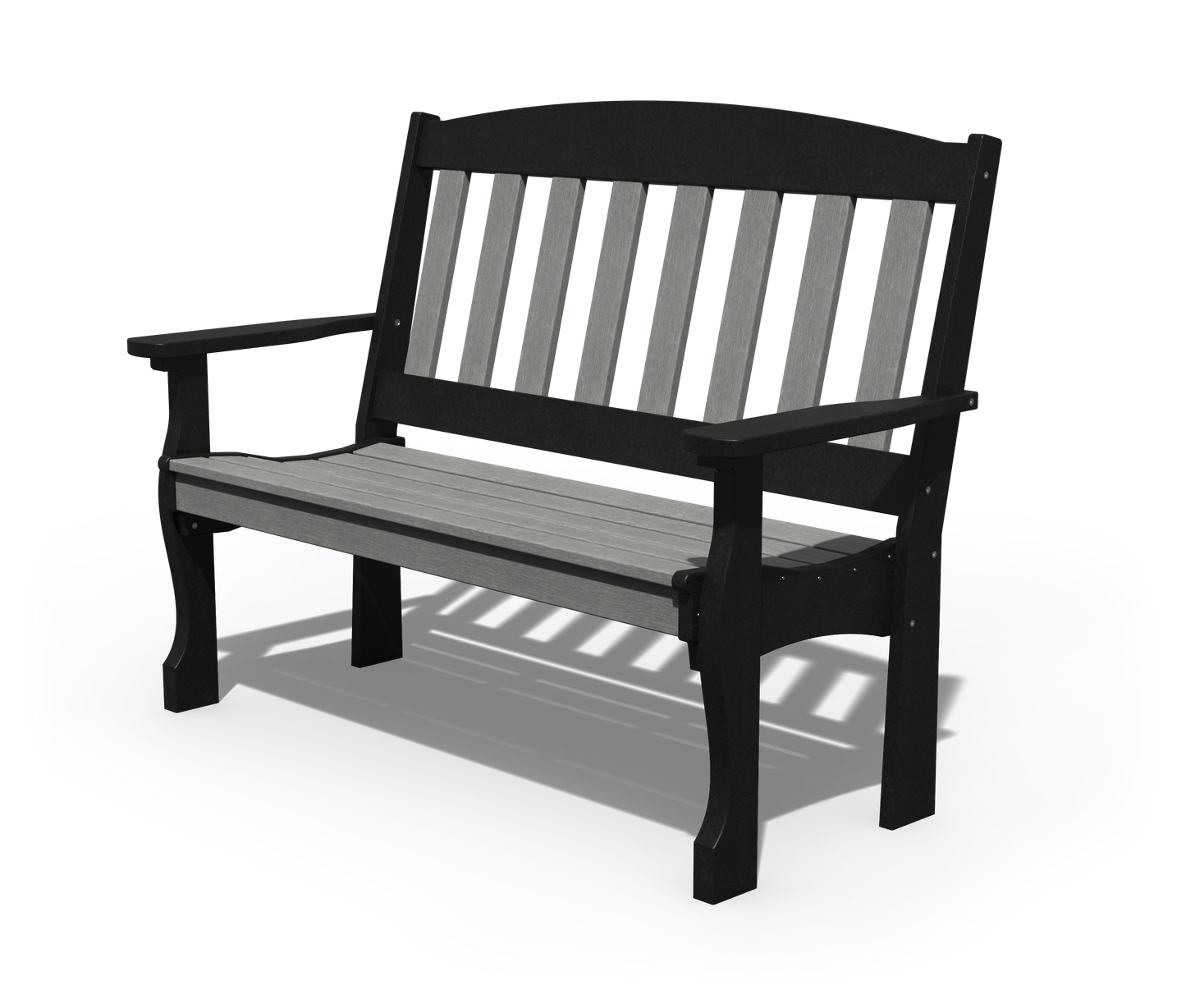 Patiova Recycled Plastic 4' English Garden Bench - LEAD TIME TO SHIP 3 WEEKS