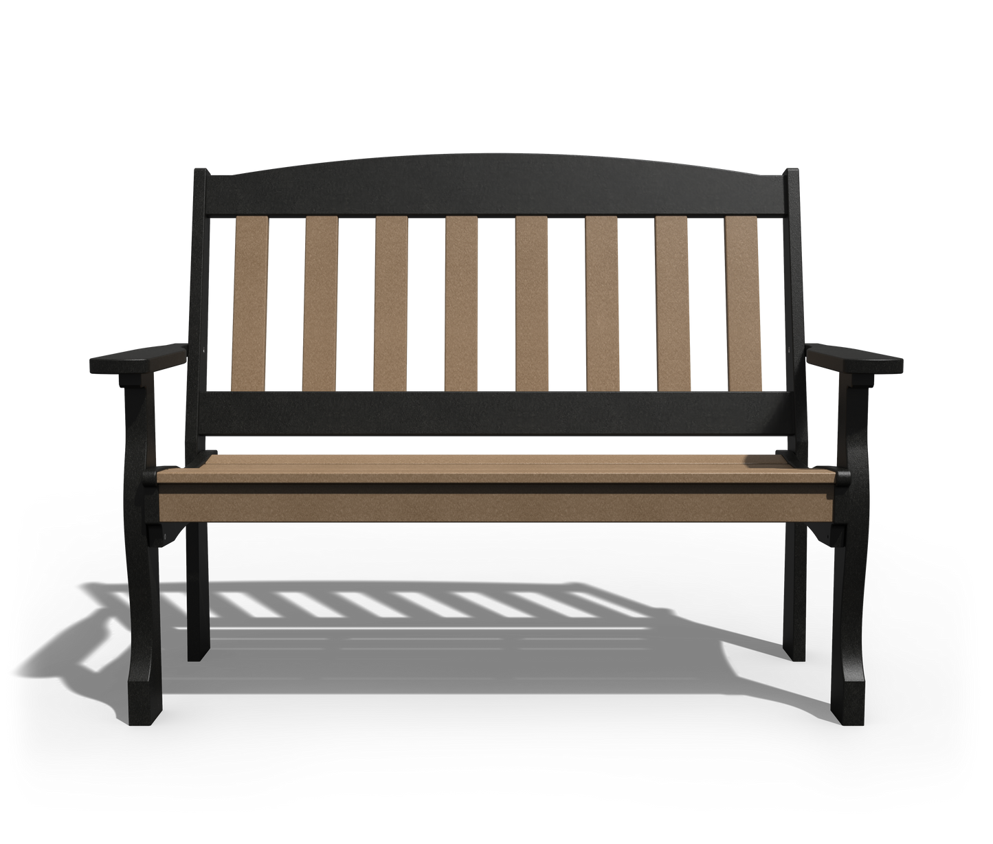 Patiova Recycled Plastic 4' English Garden Bench - LEAD TIME TO SHIP 3 WEEKS