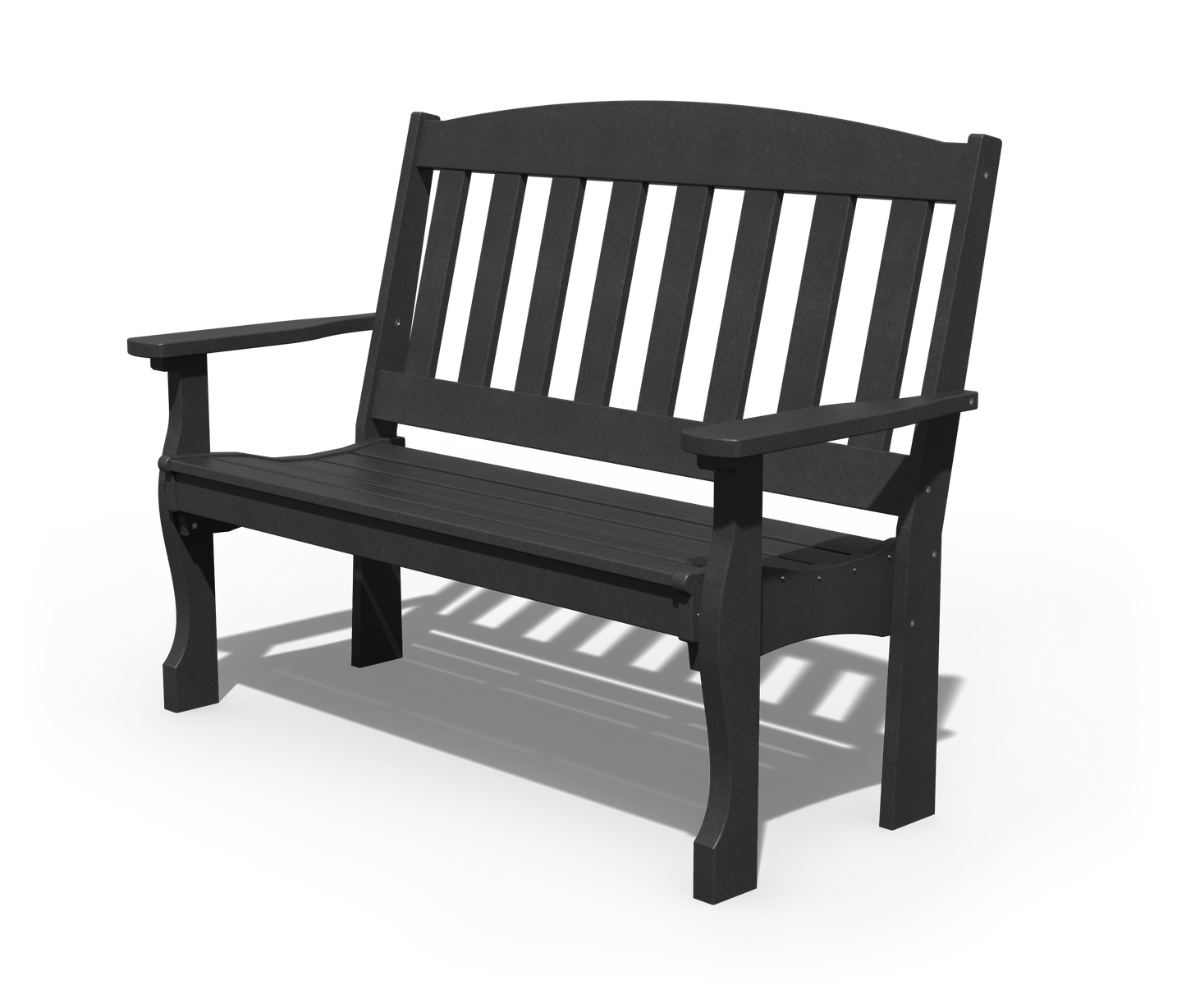 Patiova Recycled Plastic 4' English Garden Bench - LEAD TIME TO SHIP 3 WEEKS