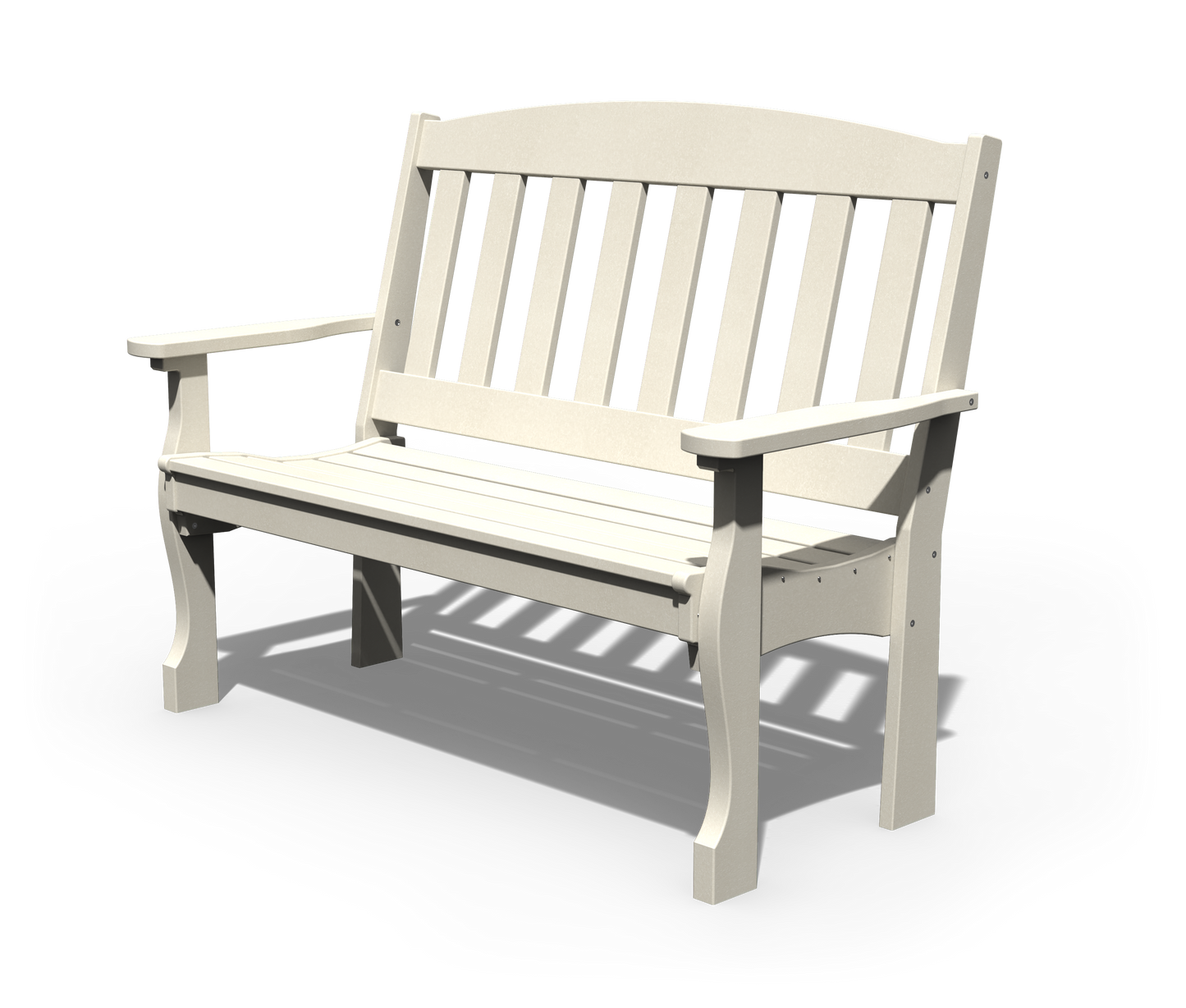 Patiova Recycled Plastic 4' English Garden Bench - LEAD TIME TO SHIP 3 WEEKS