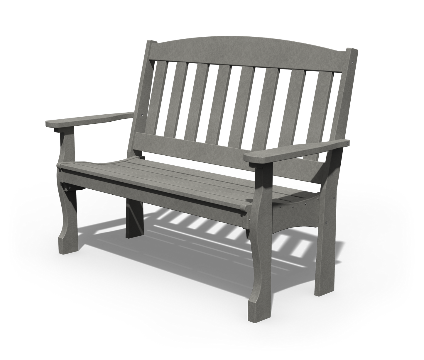 Patiova Recycled Plastic 4' English Garden Bench - LEAD TIME TO SHIP 3 WEEKS