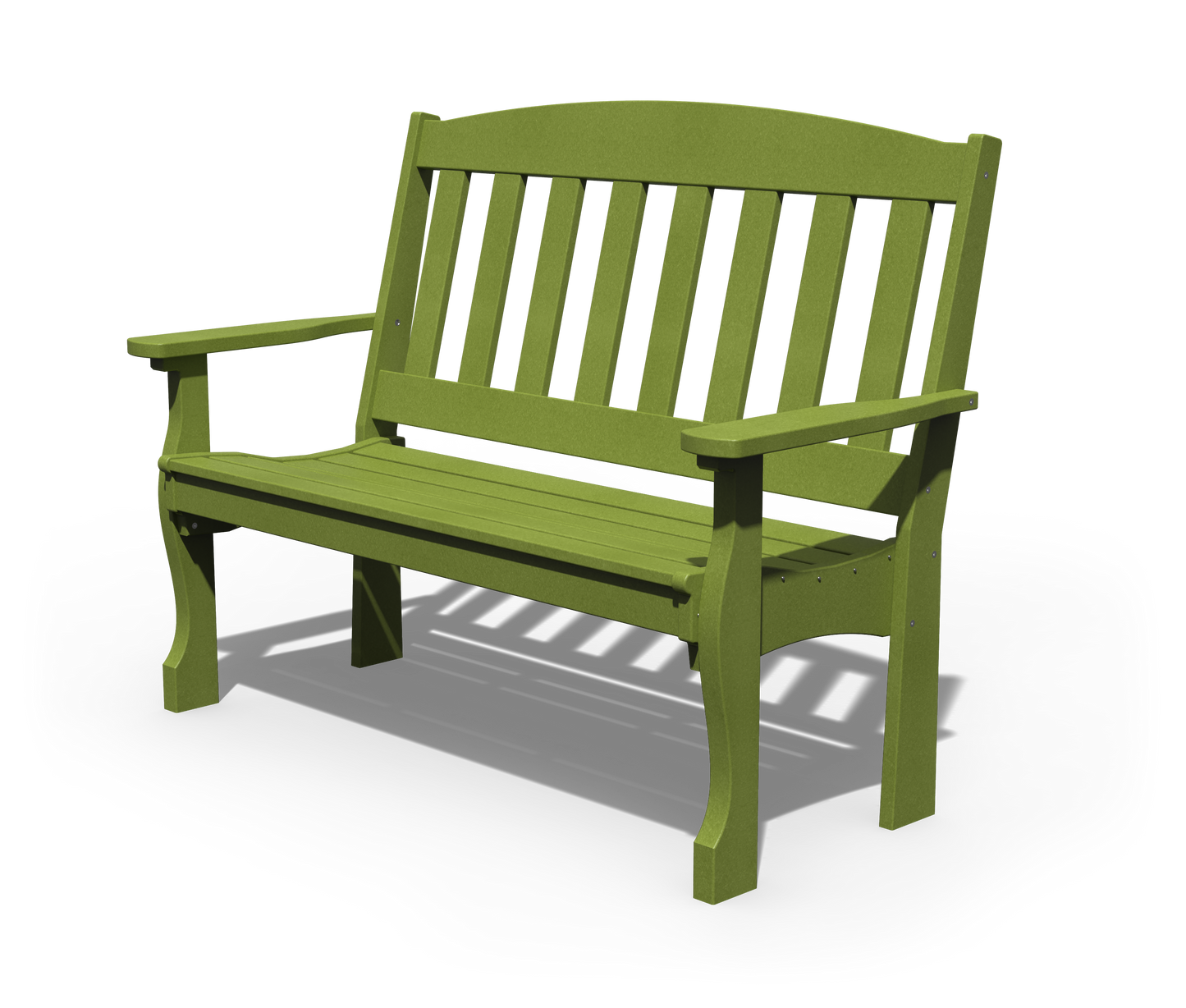 Patiova Recycled Plastic 4' English Garden Bench - LEAD TIME TO SHIP 3 WEEKS