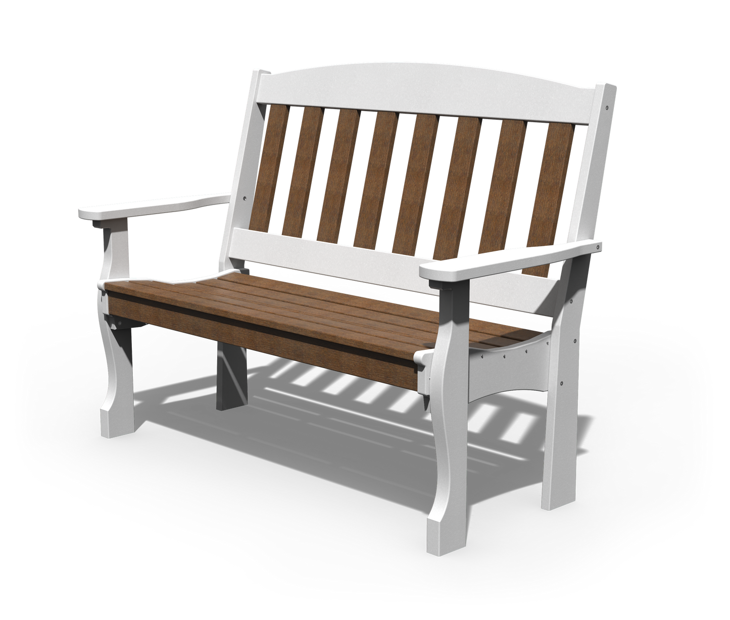 Patiova Recycled Plastic 4' English Garden Bench - LEAD TIME TO SHIP 3 WEEKS