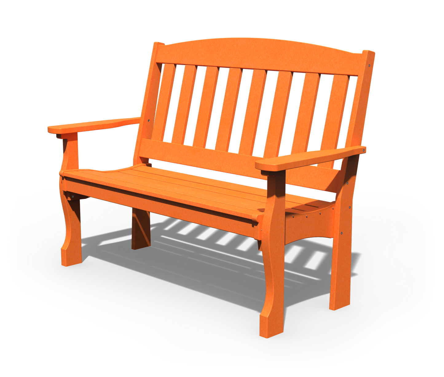 Patiova Recycled Plastic 4' English Garden Bench - LEAD TIME TO SHIP 3 WEEKS