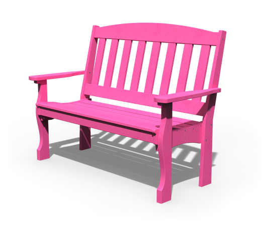 Patiova Recycled Plastic 4' English Garden Bench - LEAD TIME TO SHIP 4 WEEKS