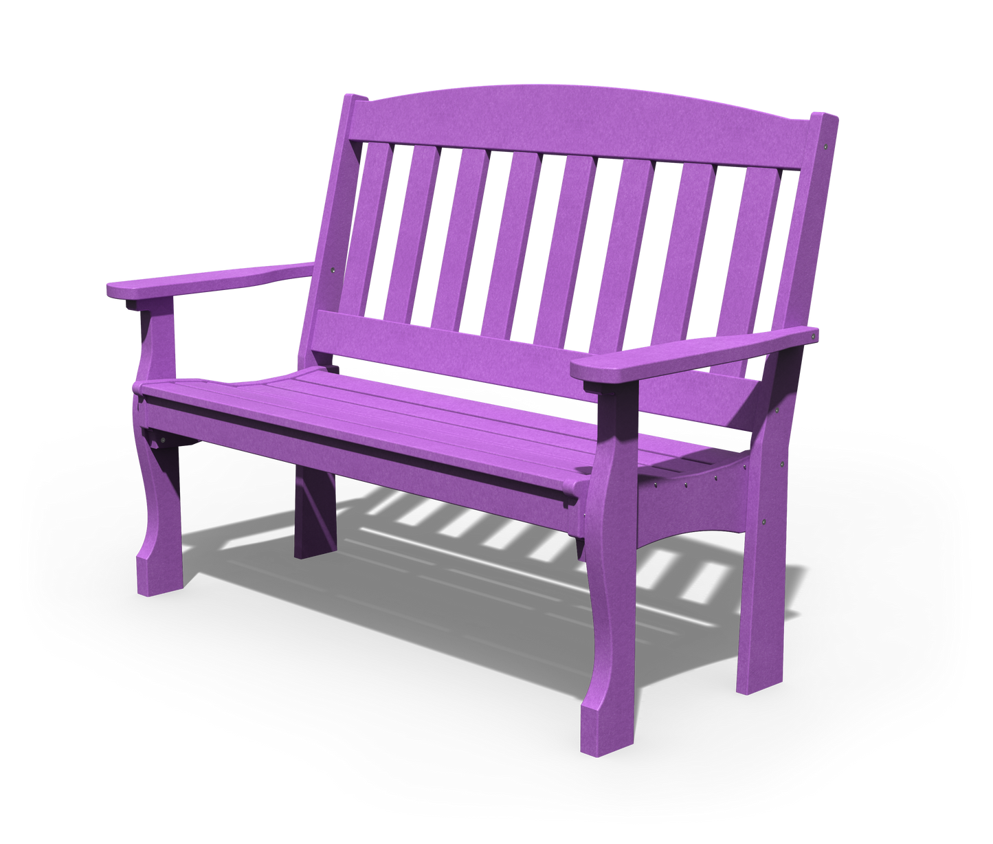 Patiova Recycled Plastic 4' English Garden Bench - LEAD TIME TO SHIP 3 WEEKS