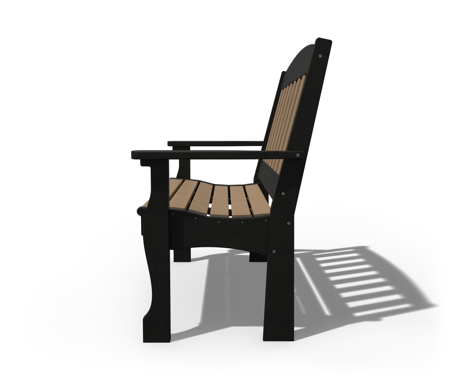 Patiova Recycled Plastic 4' English Garden Bench - LEAD TIME TO SHIP 3 WEEKS