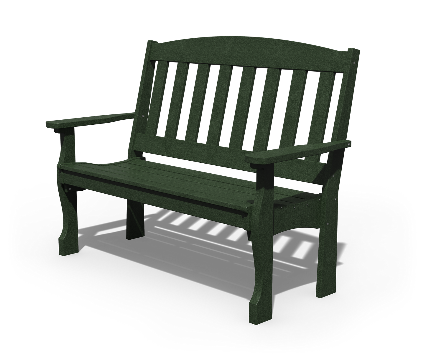 Patiova Recycled Plastic 4' English Garden Bench - LEAD TIME TO SHIP 3 WEEKS