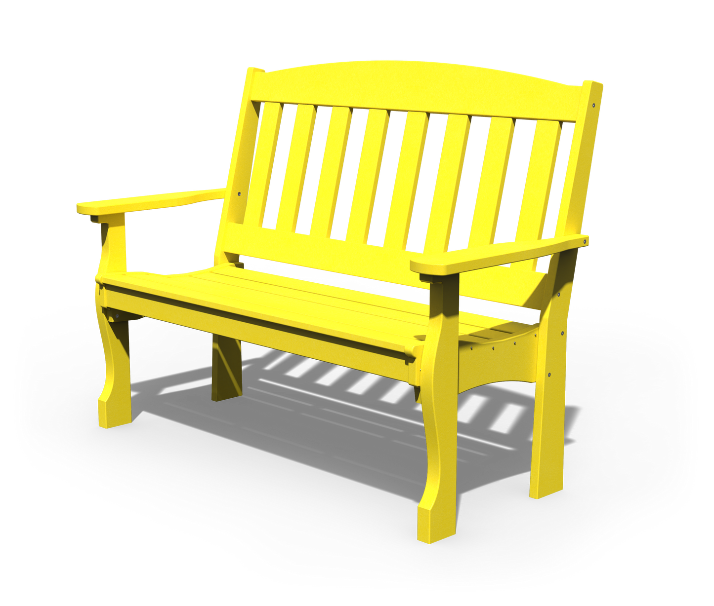 Patiova Recycled Plastic 4' English Garden Bench - LEAD TIME TO SHIP 3 WEEKS