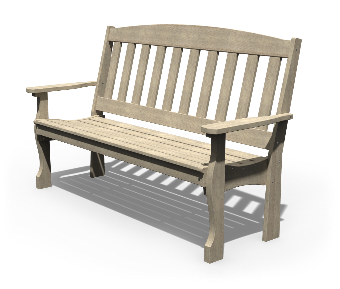 Patiova Recycled Plastic 5′ English Garden Bench - LEAD TIME TO SHIP 3 WEEKS