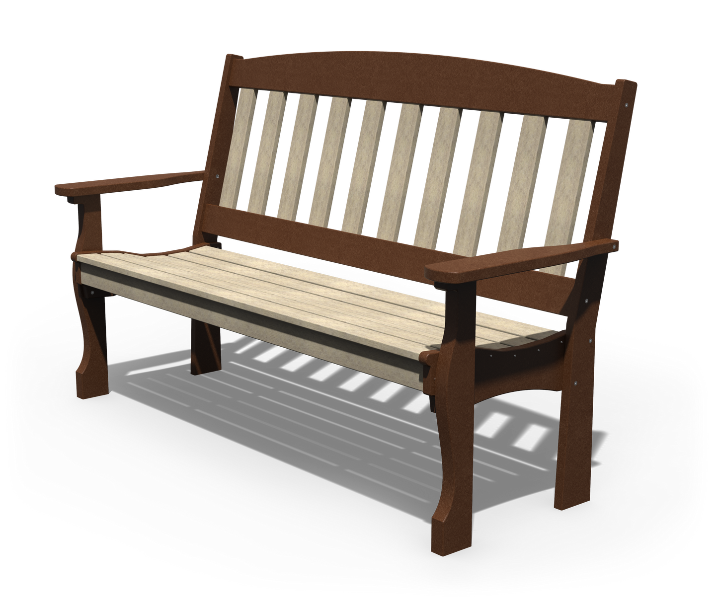 Patiova Recycled Plastic 5′ English Garden Bench - LEAD TIME TO SHIP 3 WEEKS