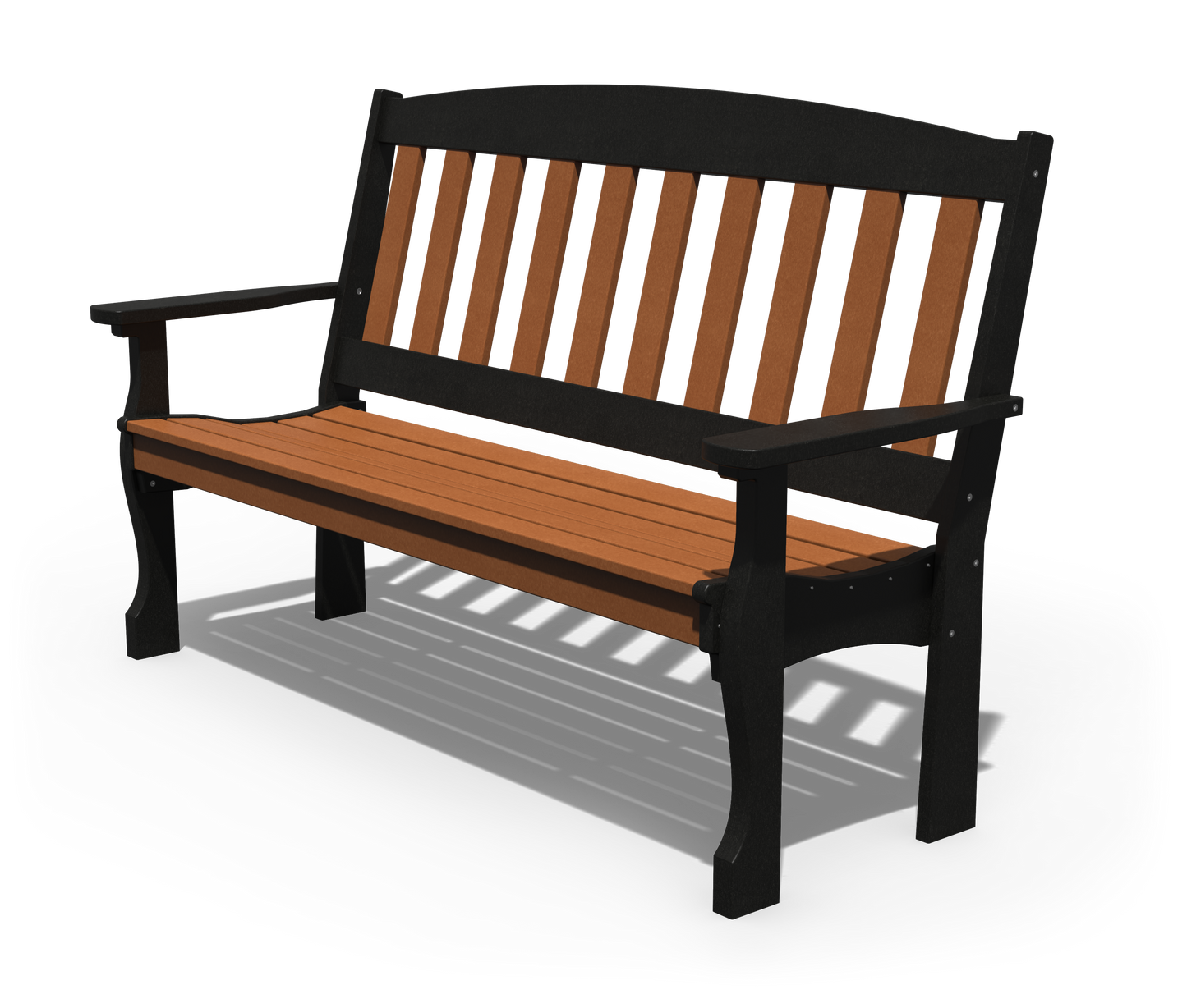 Patiova Recycled Plastic 5′ English Garden Bench - LEAD TIME TO SHIP 3 WEEKS