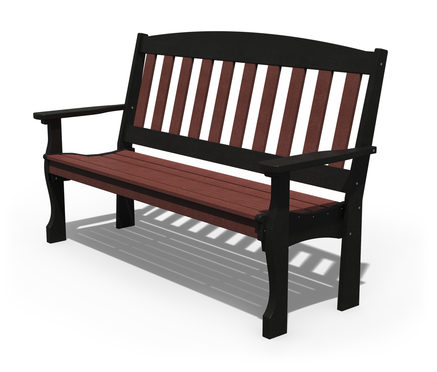 Patiova Recycled Plastic 5′ English Garden Bench - LEAD TIME TO SHIP 3 WEEKS