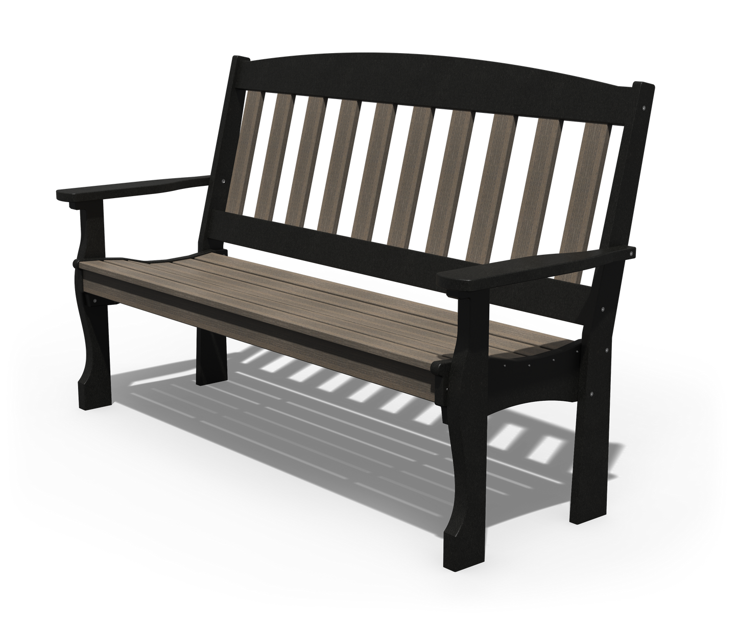Patiova Recycled Plastic 5′ English Garden Bench - LEAD TIME TO SHIP 3 WEEKS
