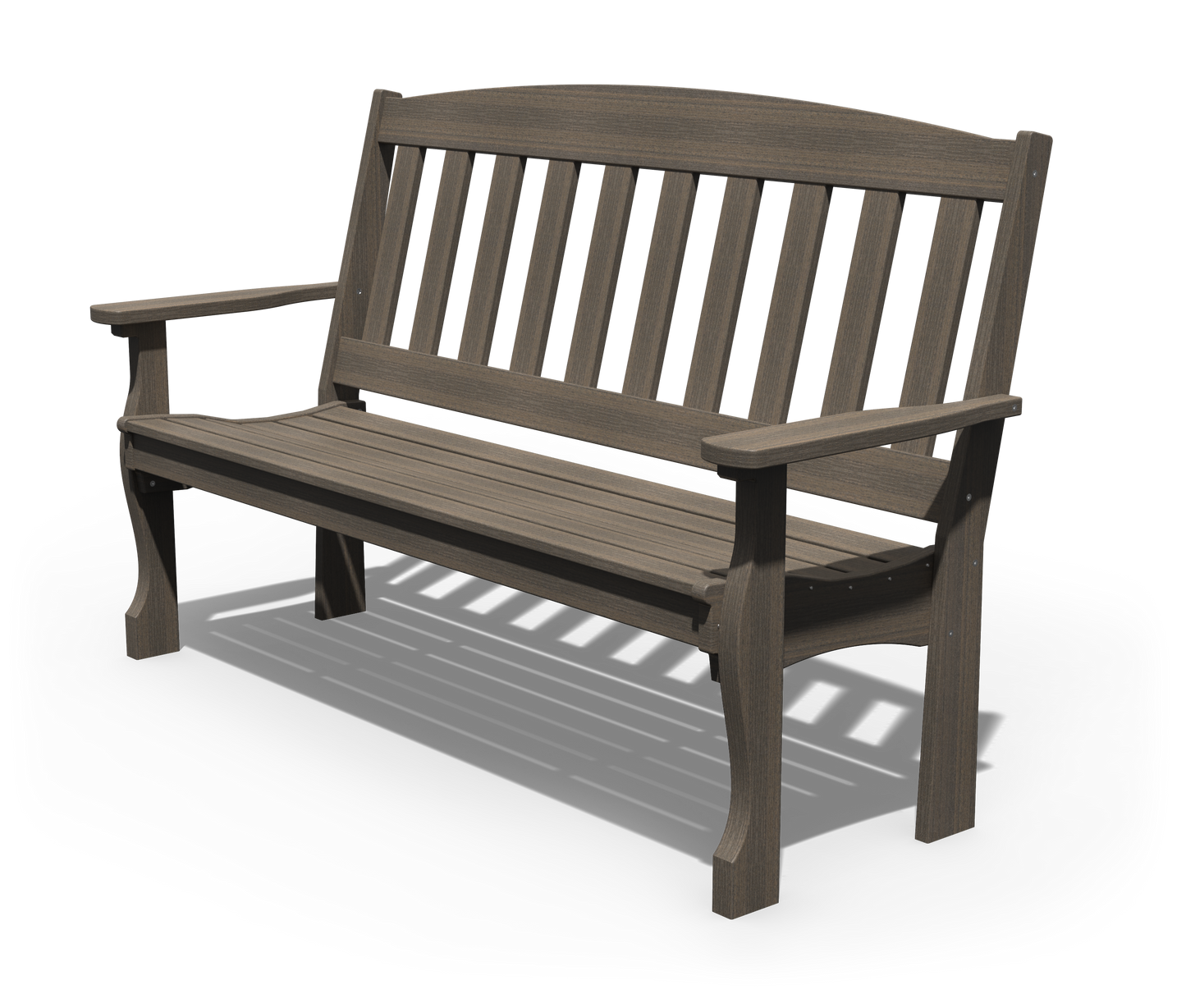 Patiova Recycled Plastic 5′ English Garden Bench - LEAD TIME TO SHIP 3 WEEKS