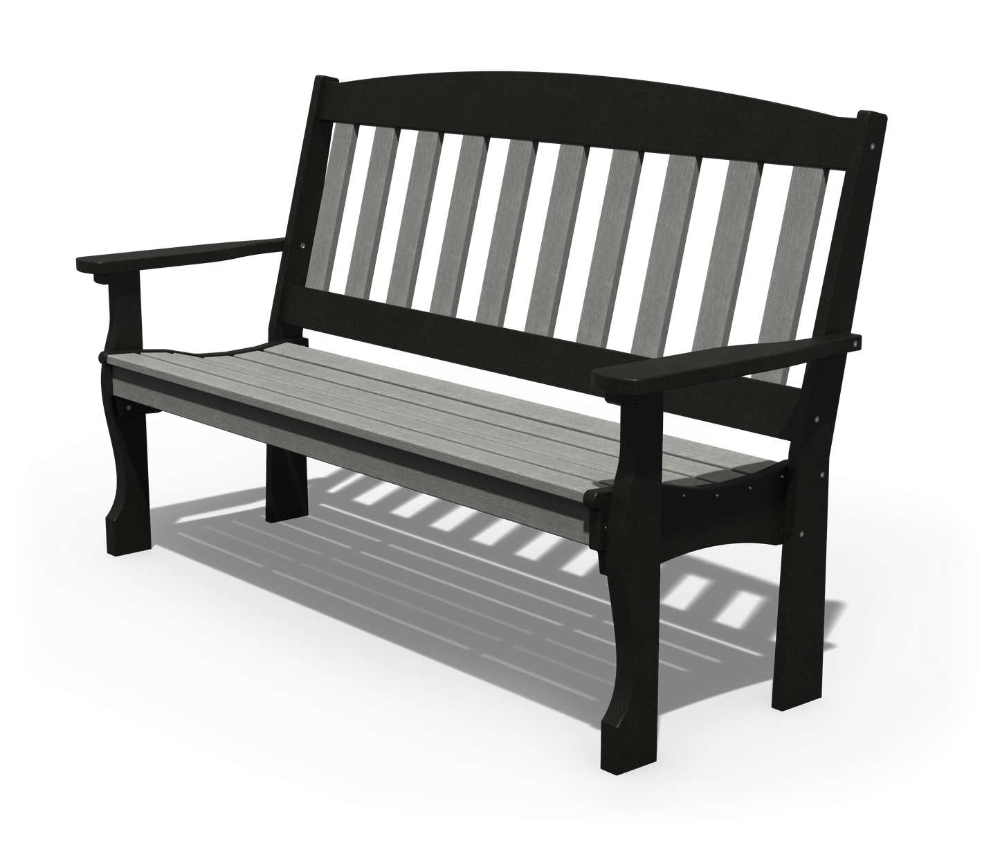 Patiova Recycled Plastic 5′ English Garden Bench - LEAD TIME TO SHIP 3 WEEKS
