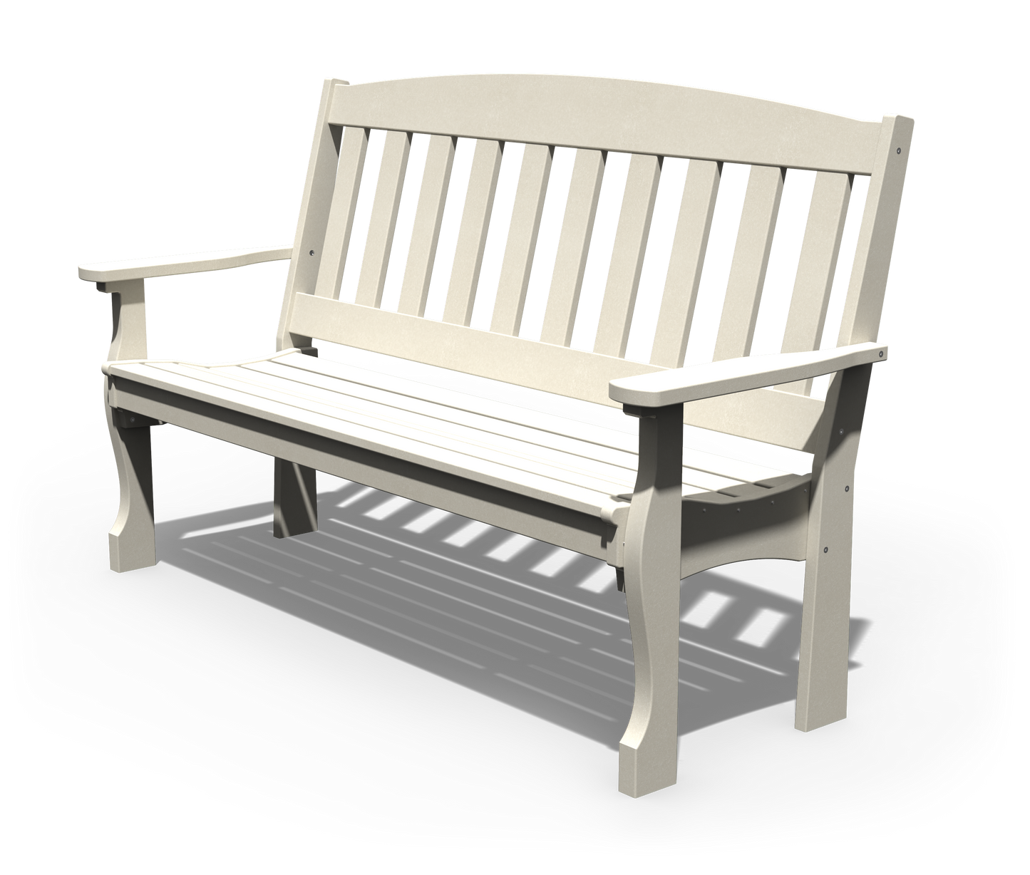 Patiova Recycled Plastic 5′ English Garden Bench - LEAD TIME TO SHIP 3 WEEKS