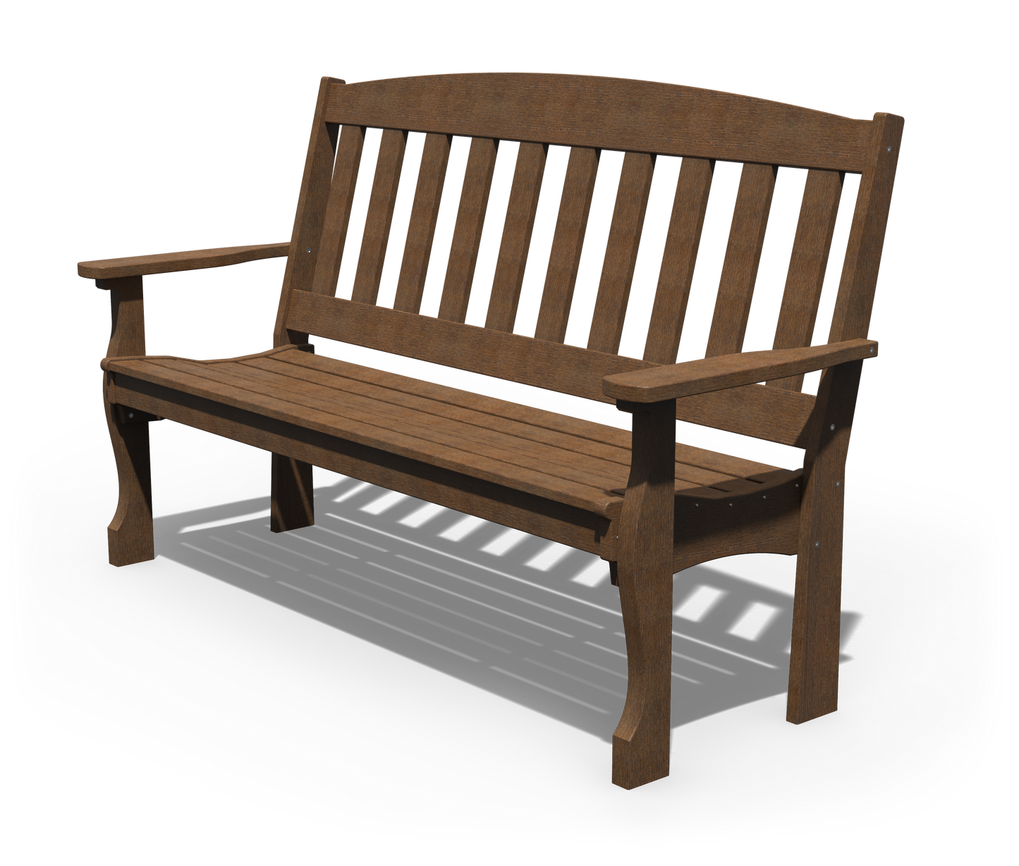Patiova Recycled Plastic 5′ English Garden Bench - LEAD TIME TO SHIP 3 WEEKS