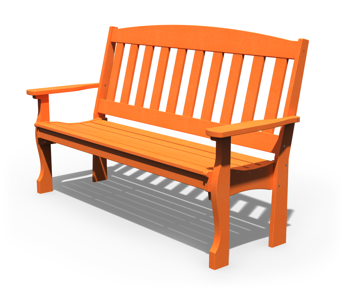 Patiova Recycled Plastic 5′ English Garden Bench - LEAD TIME TO SHIP 3 WEEKS