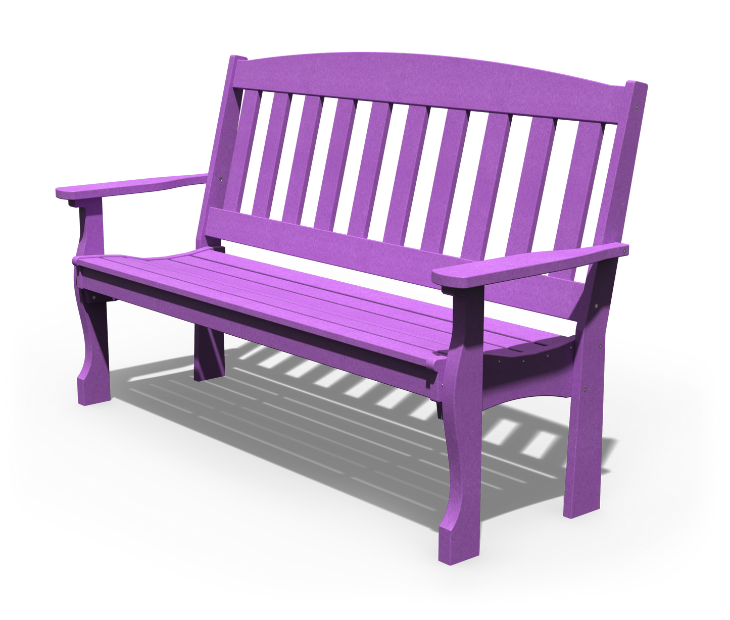 Patiova Recycled Plastic 5′ English Garden Bench - LEAD TIME TO SHIP 3 WEEKS