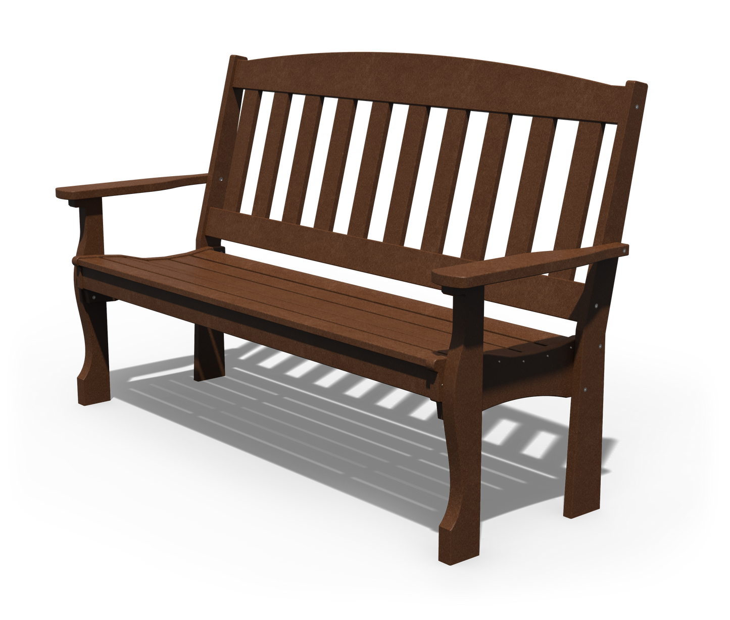 Patiova Recycled Plastic 5′ English Garden Bench - LEAD TIME TO SHIP 3 WEEKS