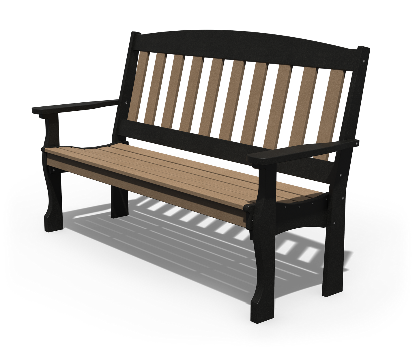 Patiova Recycled Plastic 5′ English Garden Bench - LEAD TIME TO SHIP 3 WEEKS