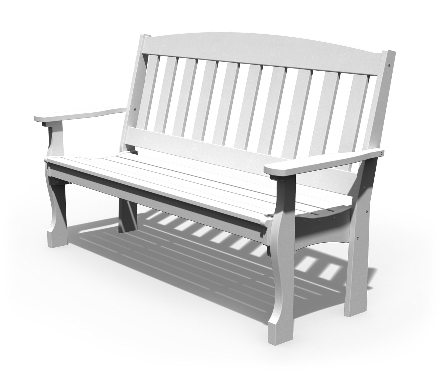 Patiova Recycled Plastic 5′ English Garden Bench - LEAD TIME TO SHIP 3 WEEKS