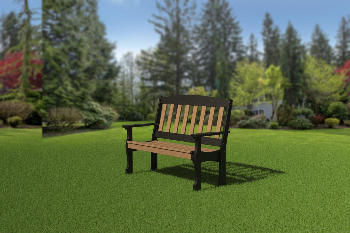 Patiova Recycled Plastic 4' English Garden Bench - LEAD TIME TO SHIP 3 WEEKS