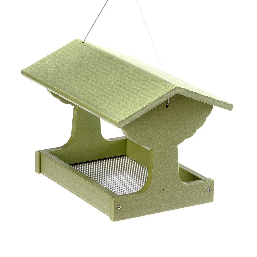 Green Solutions Recycled Plastic Fly-Thru Feeder Green - Ships Within 7 to 10 Business Days