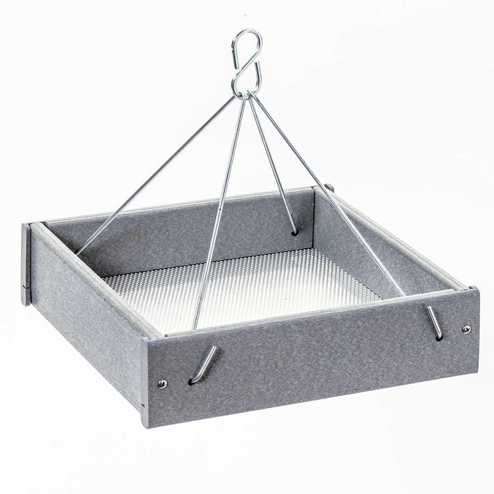 Green Solutions Recycled Plastic Hanging Platform Feeder Gray Small - Ships Within 7 to 10 Business Days