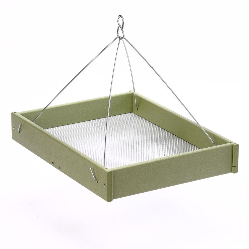 Green Solutions Recycled Plastic Hanging Platform Feeder Green Large - Ships Within 7 to 10 Business Days