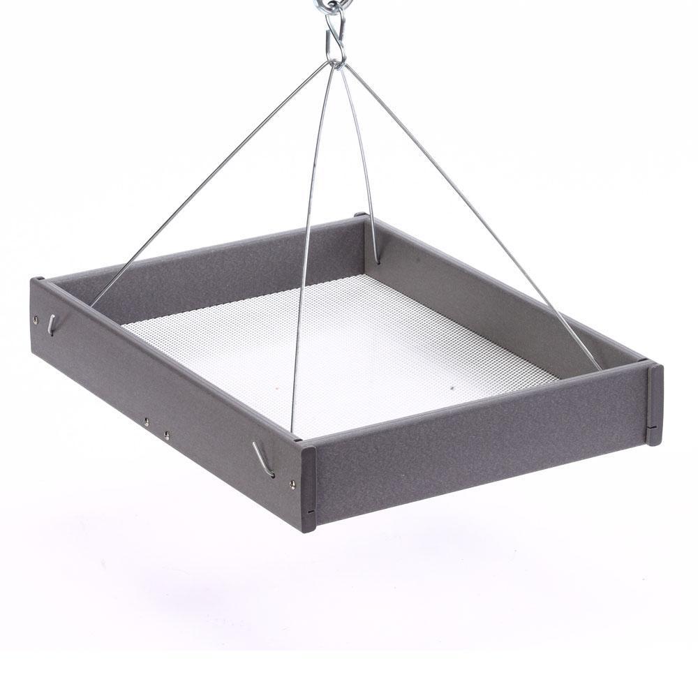 Green Solutions Recycled Plastic Hanging Platform Feeder Gray Large - Ships Within 7 to 10 Business Days