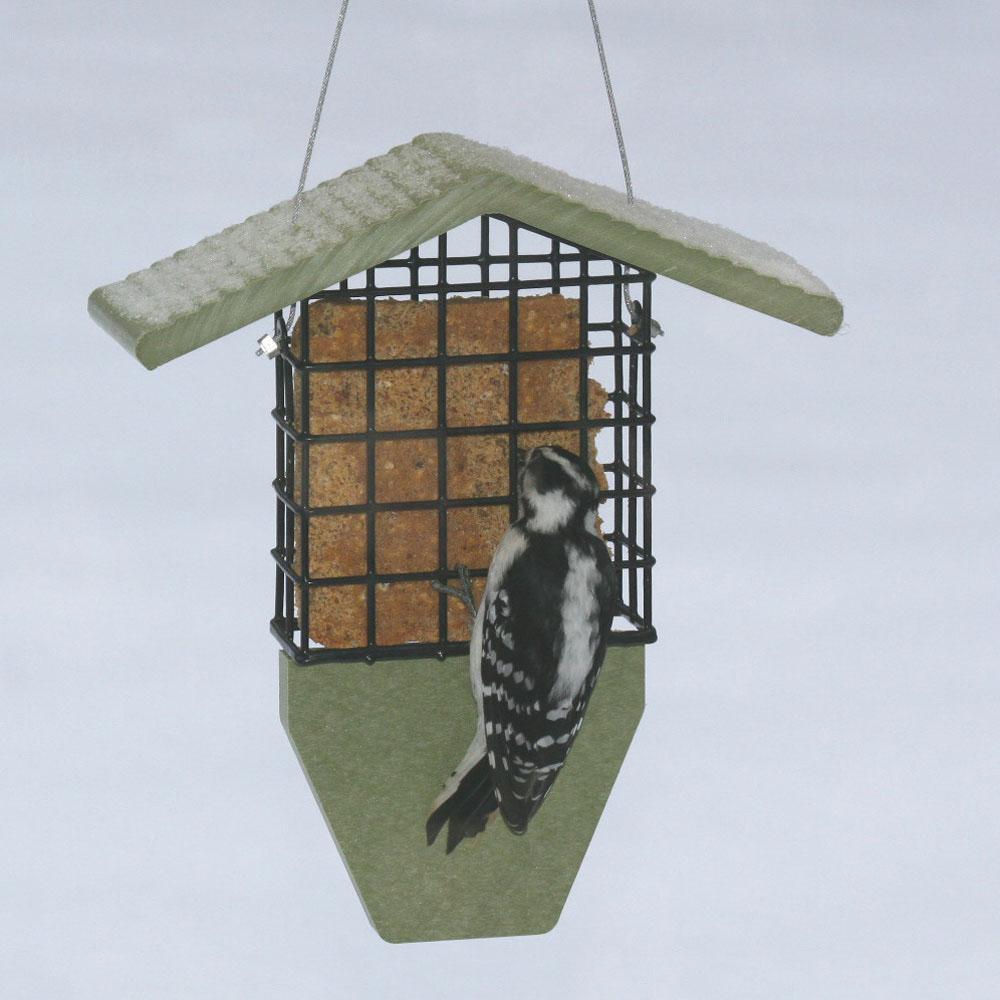 Green Solutions Recycled Plastic Tail Prop Suet Feeder - Ships Within 7 to 10 Business Days