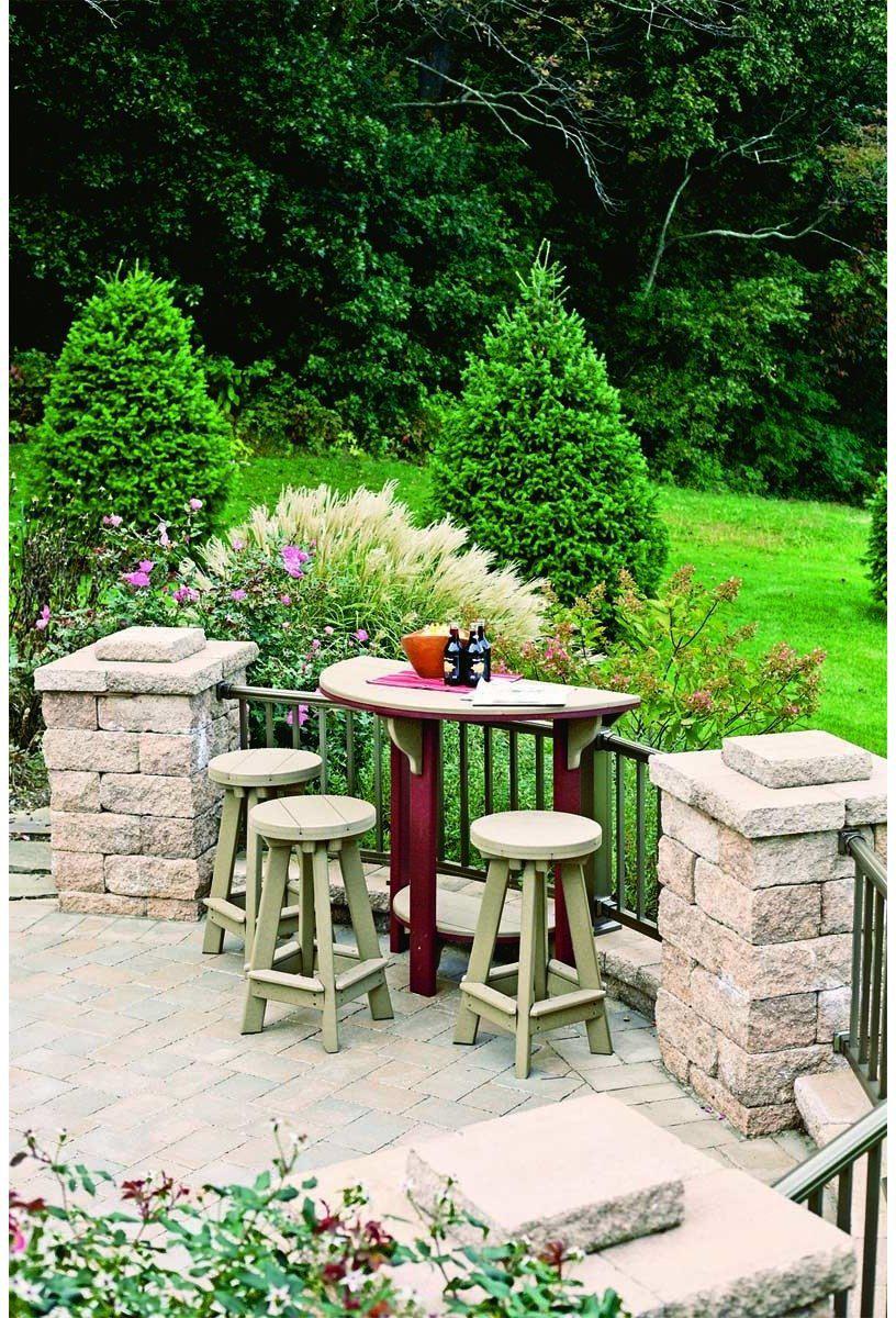 Leisure Lawns Amish Made Recycled Plastic Stationary Bar Stool Model #173 - LEAD TIME TO SHIP 4 WEEKS OR LESS