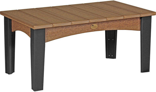 LuxCraft Recycled Plastic Island Coffee Table - LEAD TIME TO SHIP 3 TO 4 WEEKS