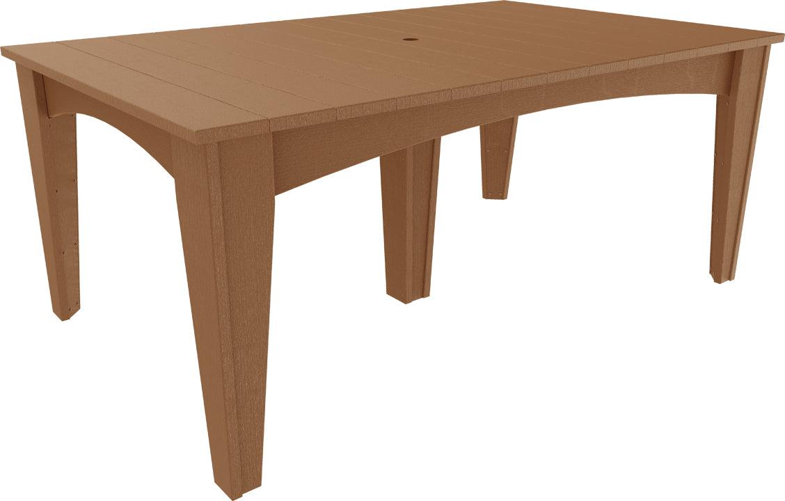 LuxCraft Recycled Plastic 44" x 72" Rectangular Island Dining Height Table - LEAD TIME TO SHIP 3 TO 4 WEEKS