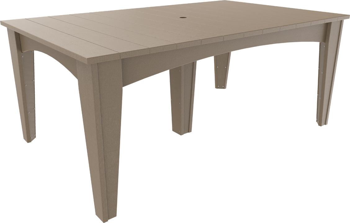 LuxCraft Recycled Plastic 44" x 72" Rectangular Island Dining Height Table - LEAD TIME TO SHIP 3 TO 4 WEEKS