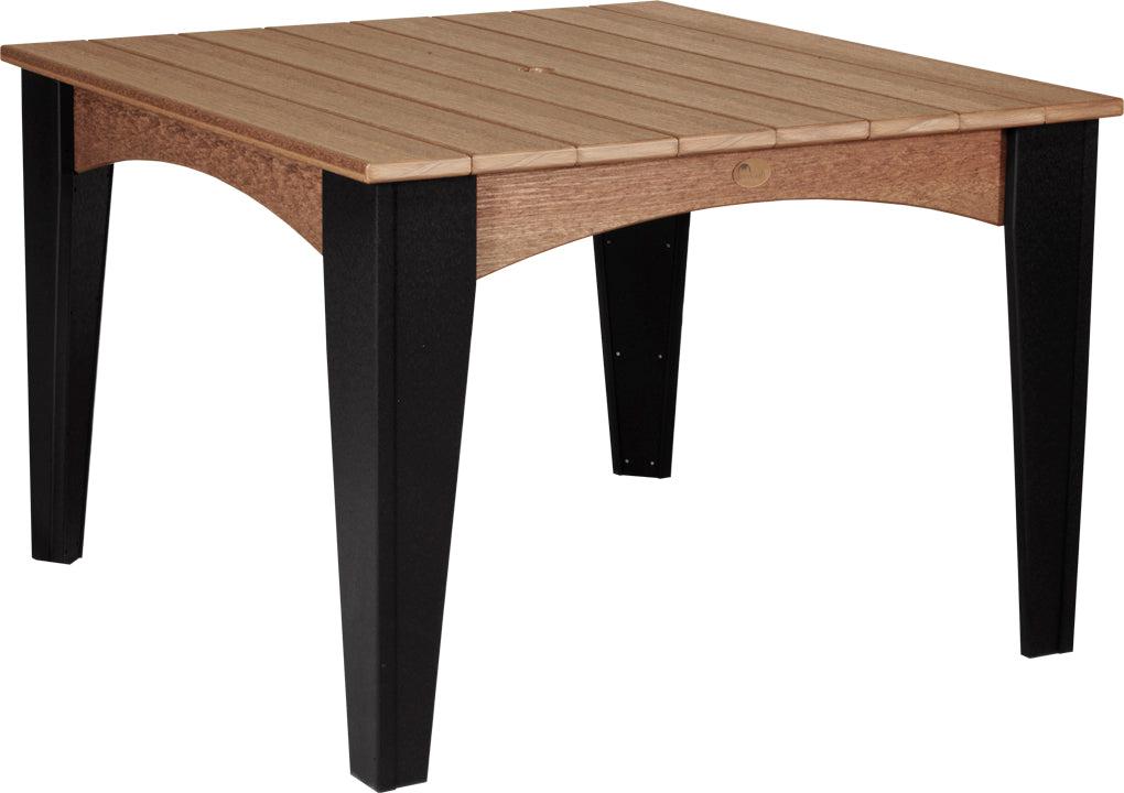 LuxCraft Recycled Plastic 44" Square Island Dining Height Table - LEAD TIME TO SHIP 3 TO 4 WEEKS