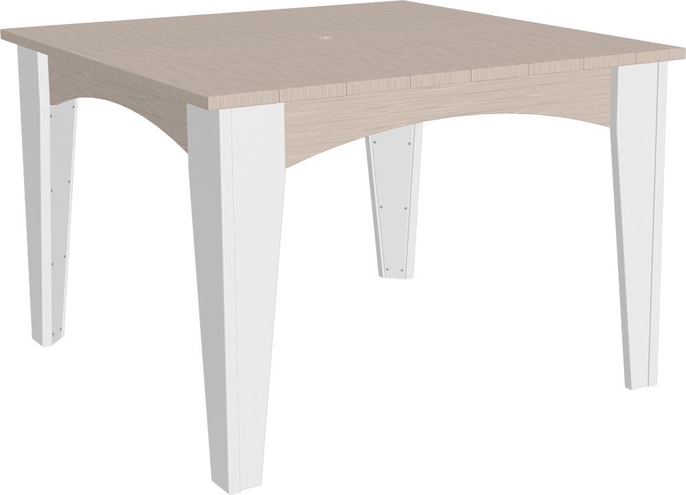 LuxCraft Recycled Plastic 44" Square Island Dining Height Table - LEAD TIME TO SHIP 3 TO 4 WEEKS