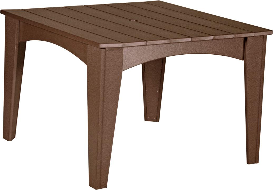 LuxCraft Recycled Plastic 44" Square Island Dining Height Table - LEAD TIME TO SHIP 3 TO 4 WEEKS