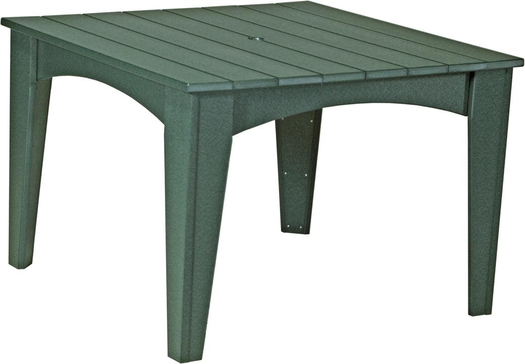 LuxCraft Recycled Plastic 44" Square Island Dining Height Table - LEAD TIME TO SHIP 3 TO 4 WEEKS