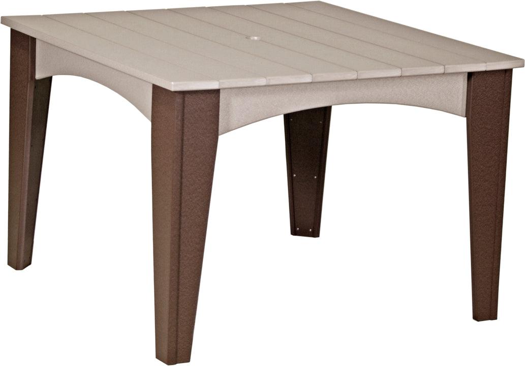 LuxCraft Recycled Plastic 44" Square Island Dining Height Table - LEAD TIME TO SHIP 3 TO 4 WEEKS