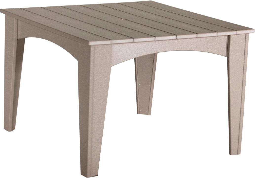 LuxCraft Recycled Plastic 44" Square Island Dining Height Table - LEAD TIME TO SHIP 3 TO 4 WEEKS