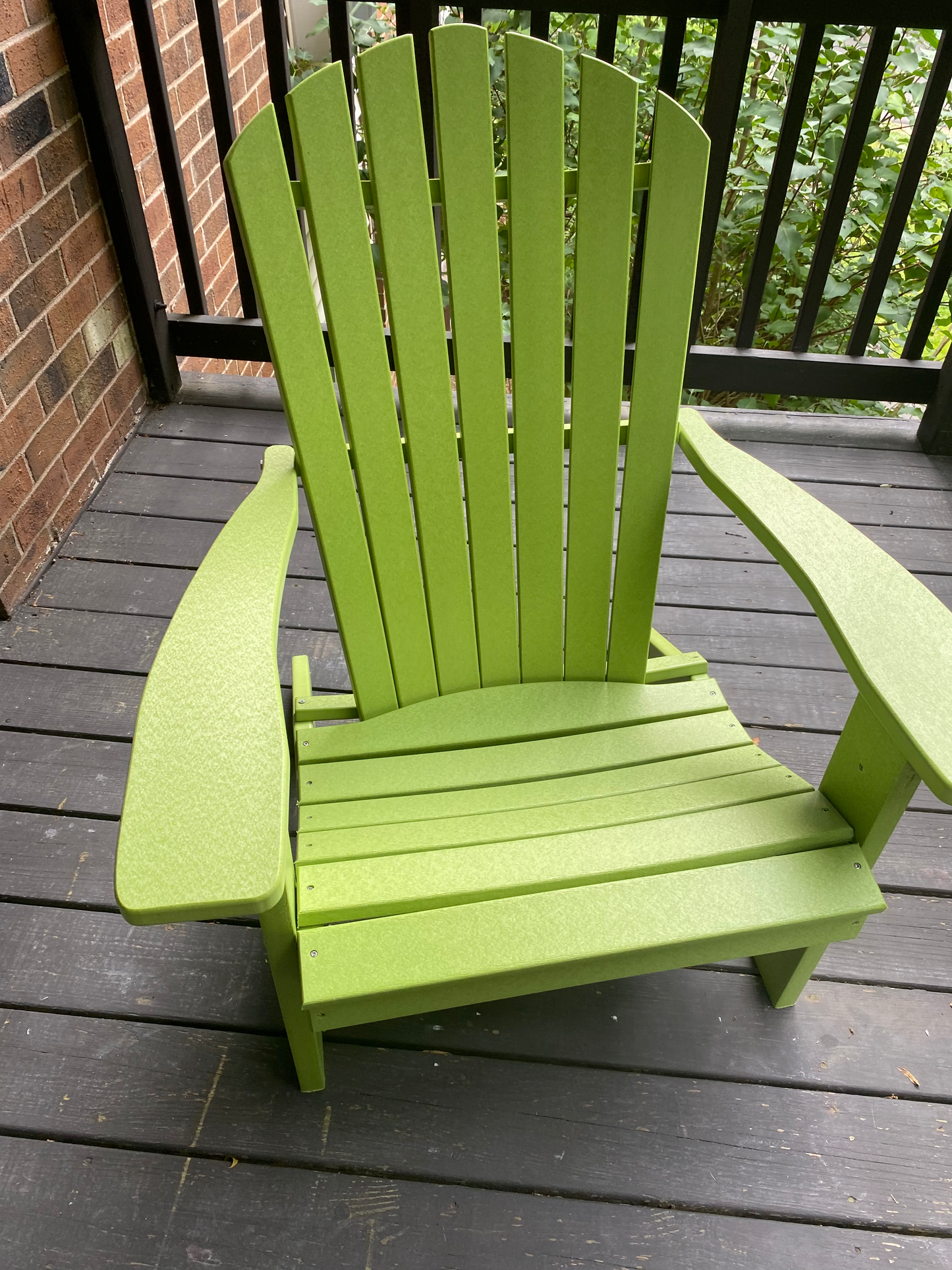 Bryton Park Poly Furniture Amish Made Recycled Plastic Fanback Adirondack Chair - LEAD TIME TO SHIP 10 BUSINESS DAYS