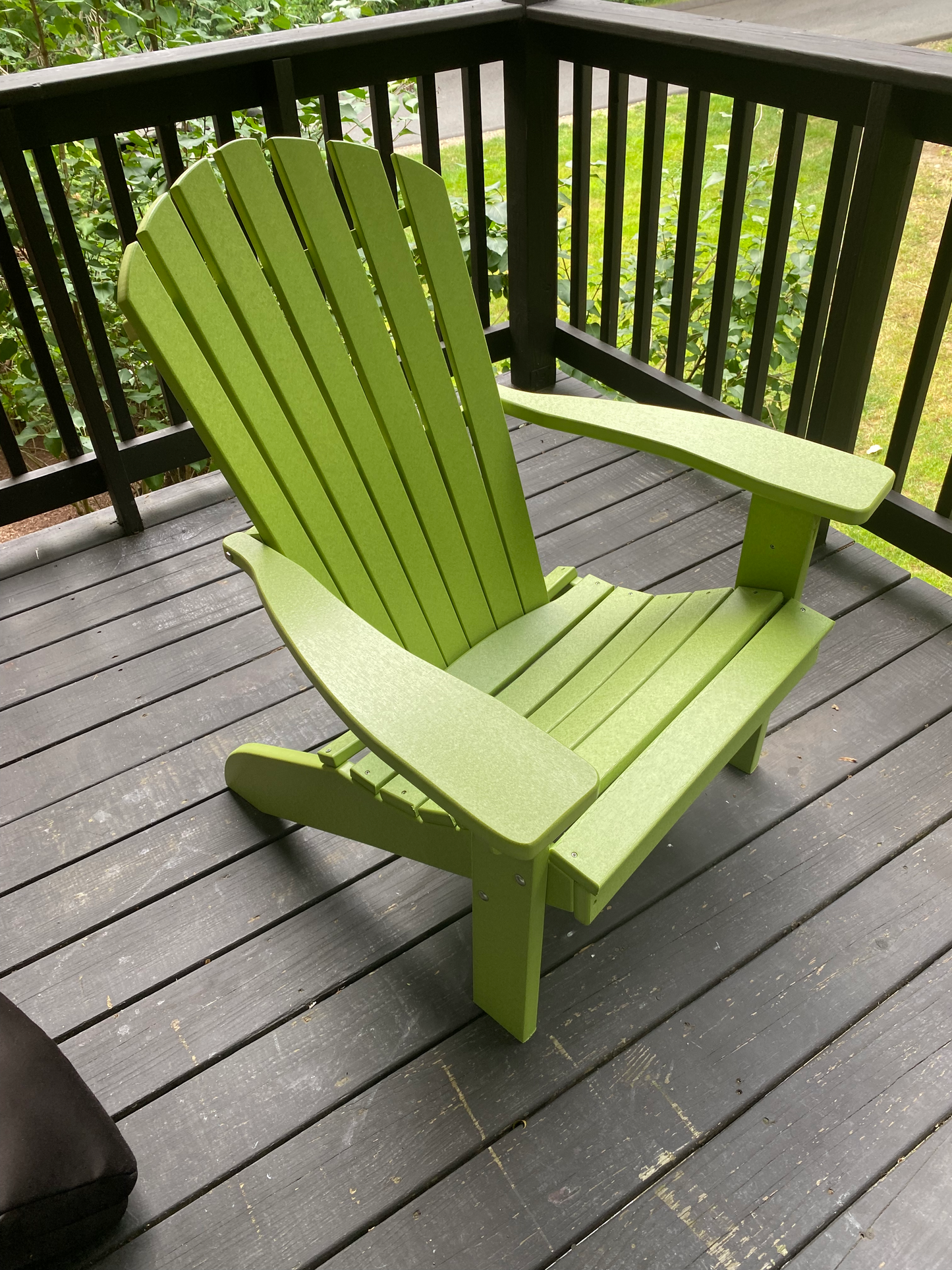 Bryton Park Poly Furniture Amish Made Recycled Plastic Fanback Adirondack Chair - LEAD TIME TO SHIP 10 BUSINESS DAYS