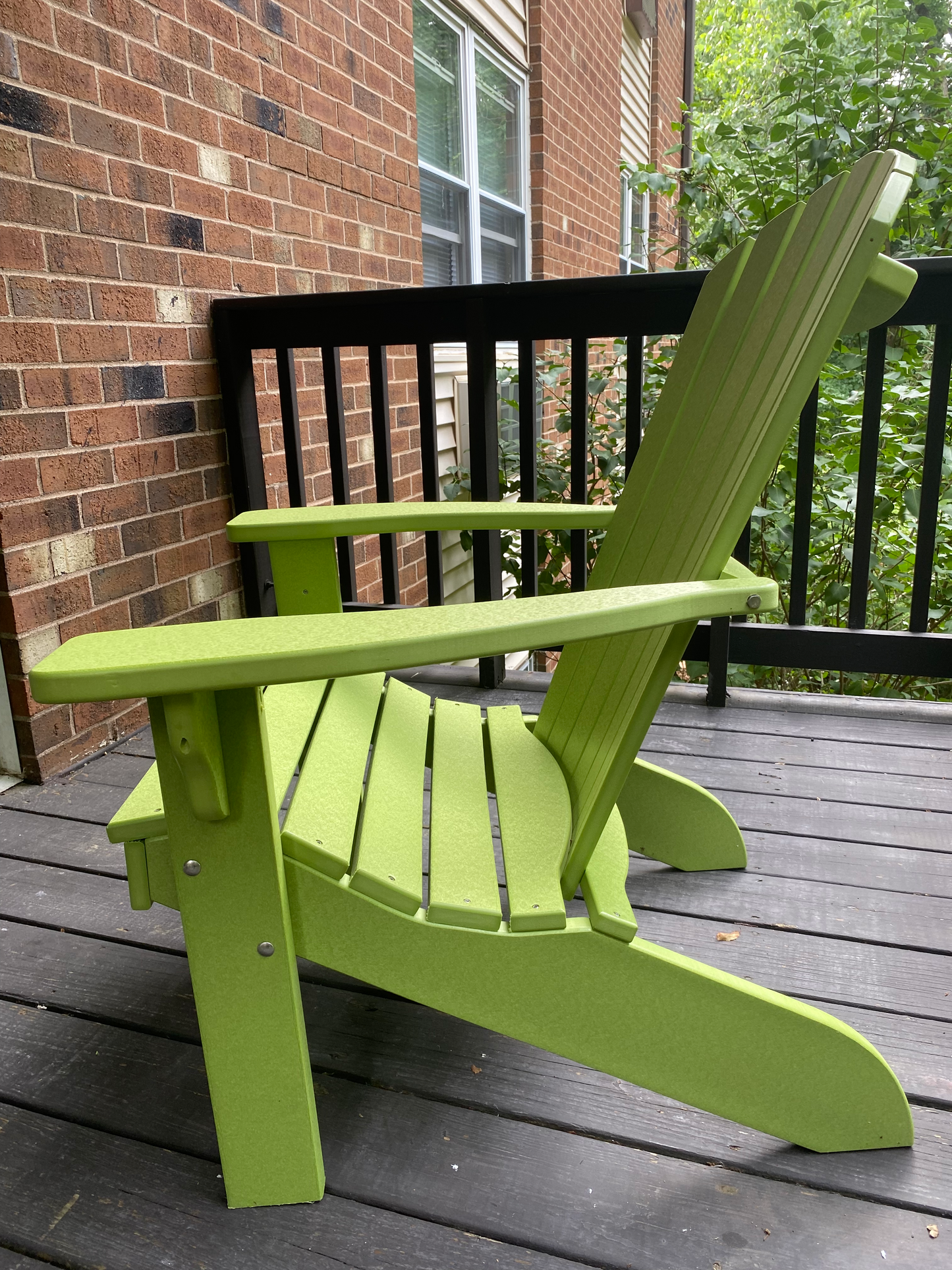 Bryton Park Poly Furniture Amish Made Recycled Plastic Fanback Adirondack Chair - LEAD TIME TO SHIP 10 BUSINESS DAYS