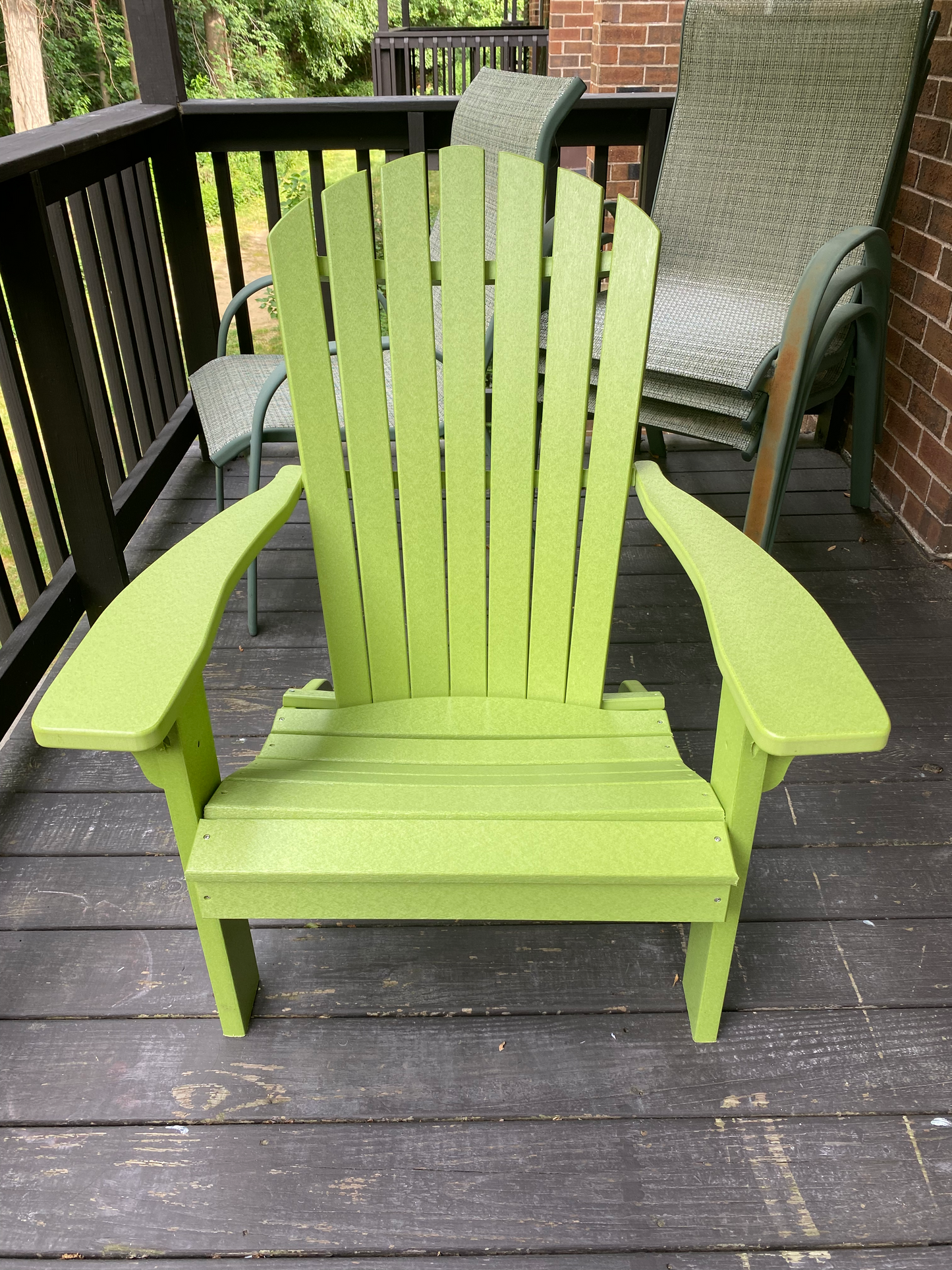 Bryton Park Poly Furniture Amish Made Recycled Plastic Fanback Adirondack Chair - LEAD TIME TO SHIP 10 BUSINESS DAYS
