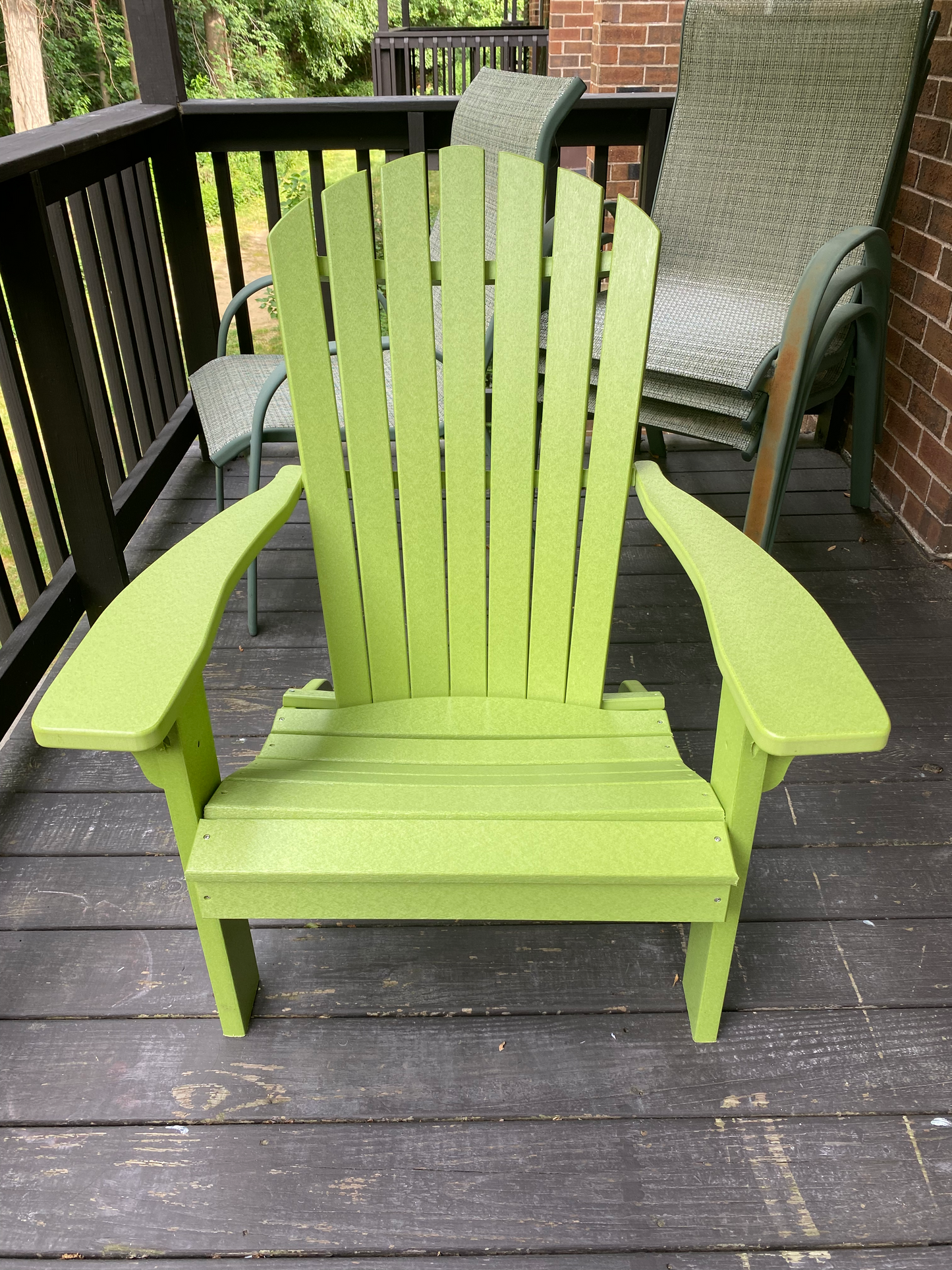 A&L Furniture Co. Amish Made Recycled Plastic Fanback Adirondack Chair - LEAD TIME TO SHIP 10 BUSINESS DAYS