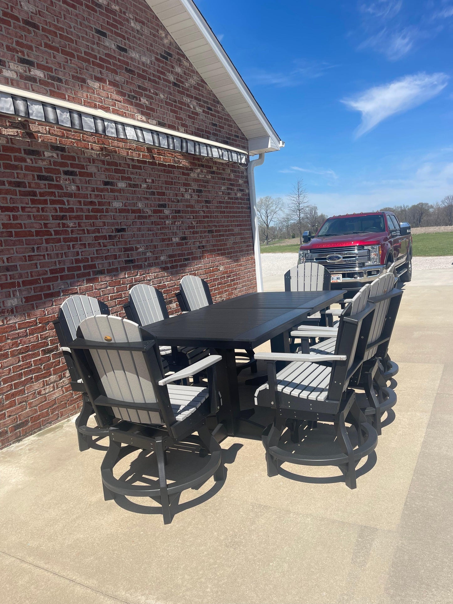 LuxCraft Recycled Plastic Adirondack Swivel Chair (COUNTER HEIGHT) - LEAD TIME TO SHIP 3 TO 4 WEEKS